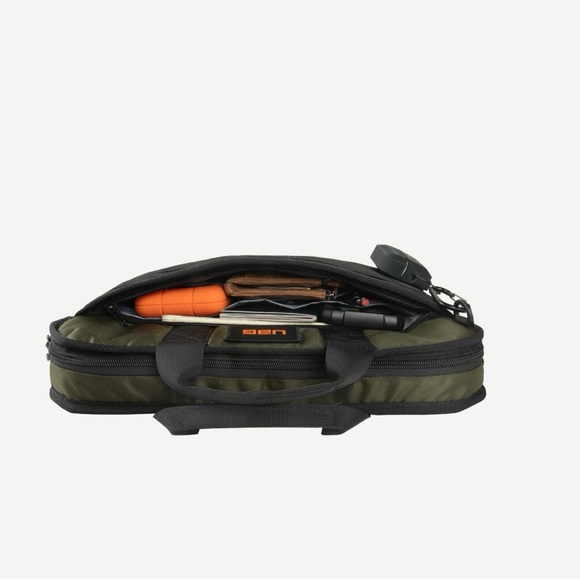 Super Sale One Day Onky! Small Tactical Breif laptop bag -olive green/black - Picture 5 of 7